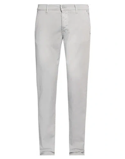 Roy Rogers Roÿ Roger's Man Pants Light Grey Size 34 Cotton, Lyocell, Elastane In Grey