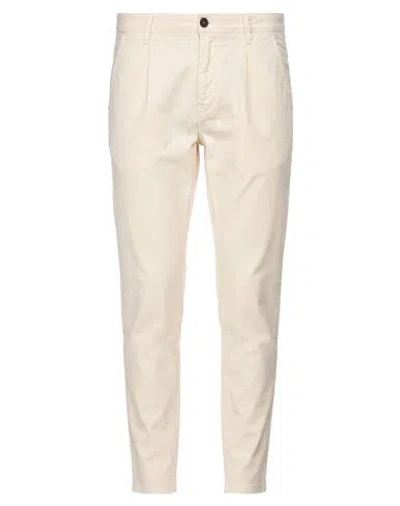 Roy Rogers Roÿ Roger's Man Pants Off White Size 30 Cotton, Elastane In Neutral