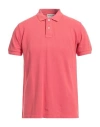 Roy Rogers Roÿ Roger's Man Polo Shirt Coral Size S Cotton In Red