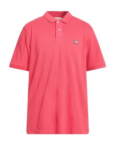 Roy Rogers Roÿ Roger's Man Polo Shirt Coral Size Xl Cotton In Red