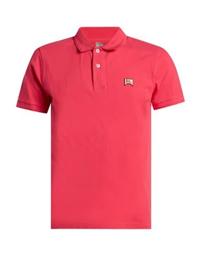 Roy Rogers Roÿ Roger's Man Polo Shirt Magenta Size Xxl Cotton In Pink