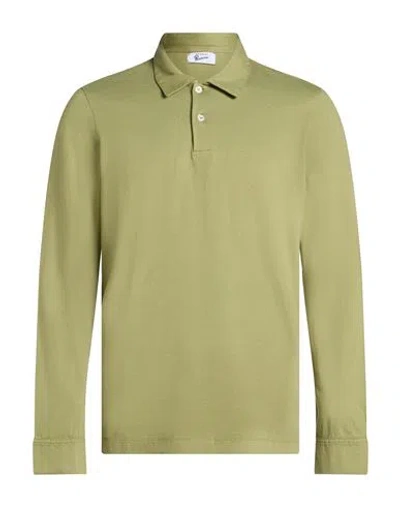 Roy Rogers Roÿ Roger's Man Polo Shirt Military Green Size M Cotton In Animal Print