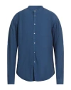Roy Rogers Roÿ Roger's Man Shirt Blue Size L Cotton In Animal Print