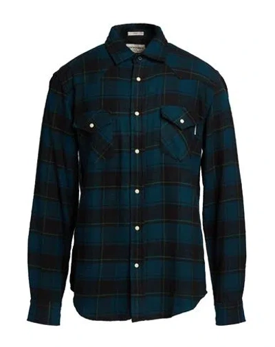Roy Rogers Roÿ Roger's Man Shirt Deep Teal Size M Cotton In Green