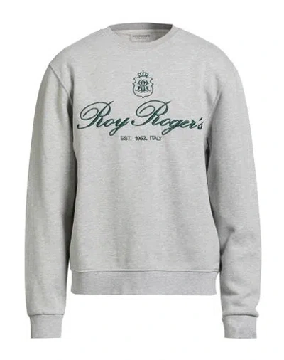 Roy Rogers Roÿ Roger's Man Sweatshirt Light Grey Size Xl Cotton In Gray