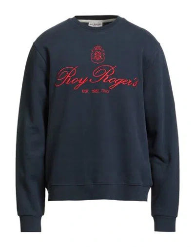 Roy Rogers Roÿ Roger's Man Sweatshirt Midnight Blue Size Xl Cotton