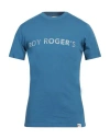 Roy Rogers Roÿ Roger's Man T-shirt Pastel Blue Size Xl Cotton In Blue