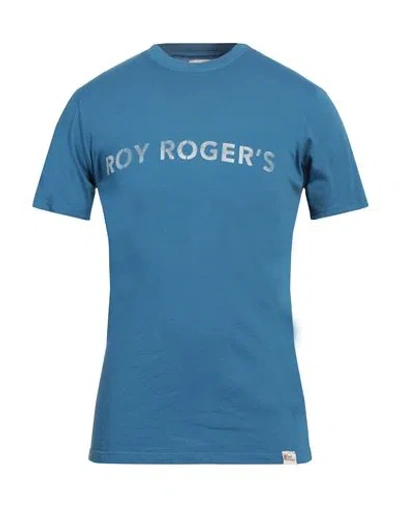 Roy Rogers Roÿ Roger's Man T-shirt Pastel Blue Size Xl Cotton