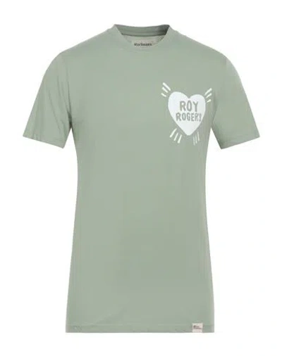 Roy Rogers Roÿ Roger's Man T-shirt Sage Green Size Xxl Cotton