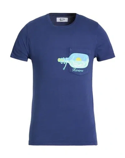 Roy Rogers Roÿ Roger's Man T-shirt Navy Size S Cotton In Blue