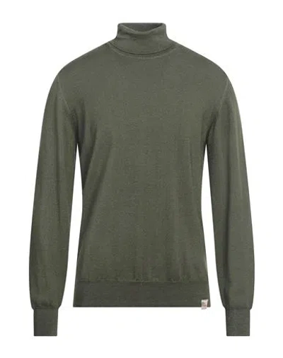 Roy Rogers Roÿ Roger's Man Turtleneck Military Green Size Xxl Wool In Gray