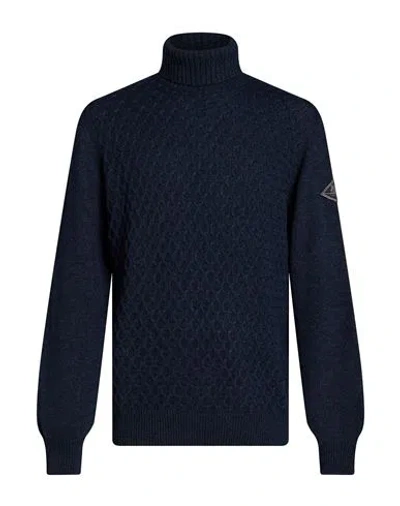 Roy Rogers Roÿ Roger's Man Turtleneck Navy Size Xxl Wool, Polyamide, Viscose, Cashmere In Blue