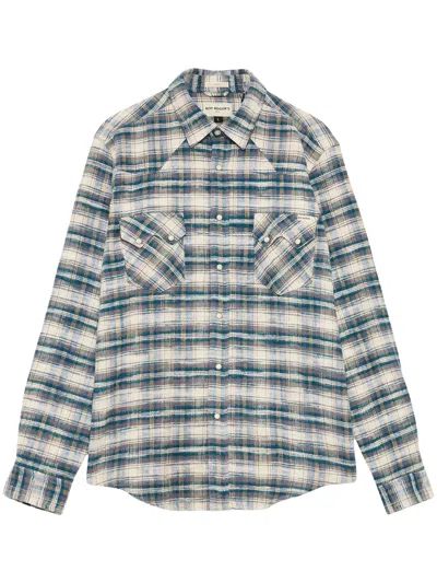 Roy Rogers Roy Roger's Men's 100% Cotton Shirt In Blue