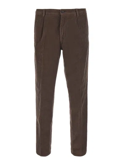 Roy Rogers Roy Roger's Men's Day Off Regular-waist Stretch Denim Jeans With Zip Closure In Brown