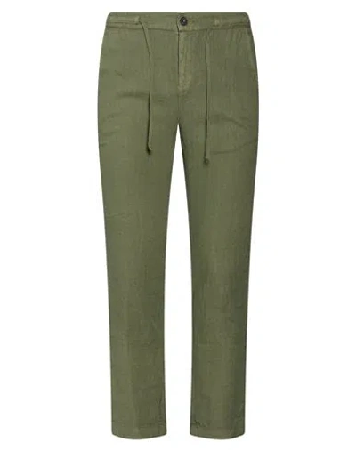 Roy Rogers Roÿ Roger's Riviera Man Pants Military Green Size Xs Linen
