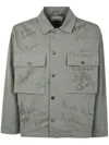Roy Rogers Shirt Fatigue Man Herringbone In Green