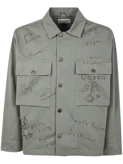 ROY ROGERS ROY ROGER'S SHIRT FATIGUE MAN HERRINGBONE CLOTHING