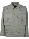 Roy Rogers Shirt Fatigue Man Herringbone In Green