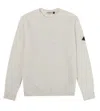 Roy Rogers Walnut Stitch Crew Neck Sweater In Bianco Chiari E Naturali