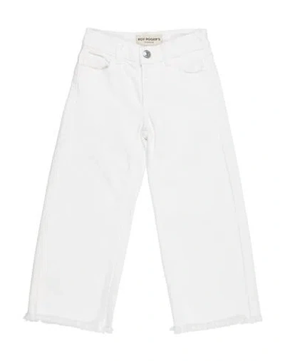Roy Rogers Babies' Roÿ Roger's Toddler Girl Jeans White Size 6 Cotton, Elastane