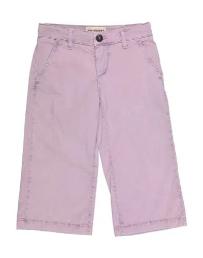 Roy Rogers Babies' Roÿ Roger's Toddler Girl Pants Lilac Size 6 Cotton, Elastane In Purple