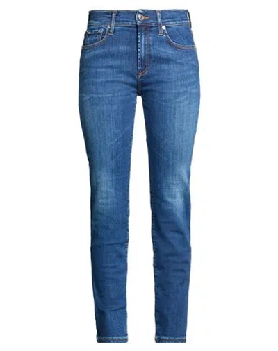 Roy Rogers Roÿ Roger's Woman Jeans Blue Size 27 Cotton, Lyocell, Polyester, Elastane