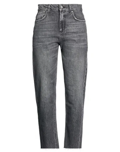Roy Rogers Roÿ Roger's Woman Jeans Charcoal Size 27 Cotton, Elastane In Gray