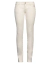 Roy Rogers Roÿ Roger's Woman Jeans White Size 31 Cotton, Elastane In White