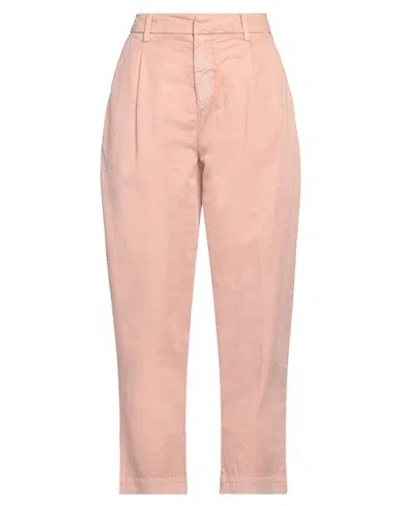 Roy Rogers Roÿ Roger's Woman Pants Antique Rose Size 26 Cotton, Linen, Elastane In Pink