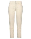 Roy Rogers Roÿ Roger's Woman Pants Beige Size 24 Cotton, Elastane In Beige