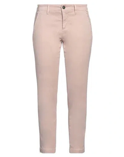 Roy Rogers Roÿ Roger's Woman Pants Beige Size 26 Cotton, Lyocell, Elastane In Neutral