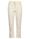 Roy Rogers Roÿ Roger's Woman Pants Beige Size 29 Cotton, Elastane In Beige