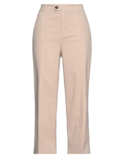 ROY ROGERS ROŸ ROGER'S WOMAN PANTS BEIGE SIZE 31 COTTON, POLYESTER, ELASTANE