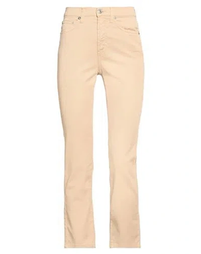 Roy Rogers Roÿ Roger's Woman Pants Beige Size 32 Cotton, Lyocell, Elastane In Sand