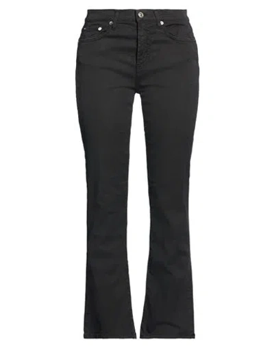 Roy Rogers Roÿ Roger's Woman Pants Black Size 27 Cotton, Lyocell, Elastane In Blue