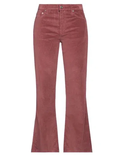 Roy Rogers Roÿ Roger's Woman Pants Brick Size 27 Cotton, Modal, Elastane In Red