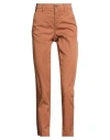 Roy Rogers Roÿ Roger's Woman Pants Brown Size 24 Cotton, Lyocell, Elastane