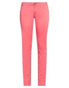 Roy Rogers Roÿ Roger's Woman Pants Coral Size 26 Cotton, Elastane In Red