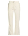 Roy Rogers Roÿ Roger's Woman Pants Ivory Size 29 Cotton, Elastane In White
