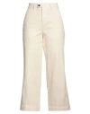 Roy Rogers Roÿ Roger's Woman Pants Ivory Size 30 Cotton, Lyocell, Elastane In White