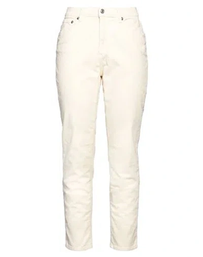 Roy Rogers Roÿ Roger's Woman Pants Ivory Size 32 Cotton, Elastane