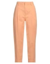 Roy Rogers Roÿ Roger's Woman Pants Mandarin Size 26 Cotton, Linen, Elastane In Orange