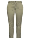 Roy Rogers Roÿ Roger's Woman Pants Military Green Size 30 Cotton, Lyocell, Elastane