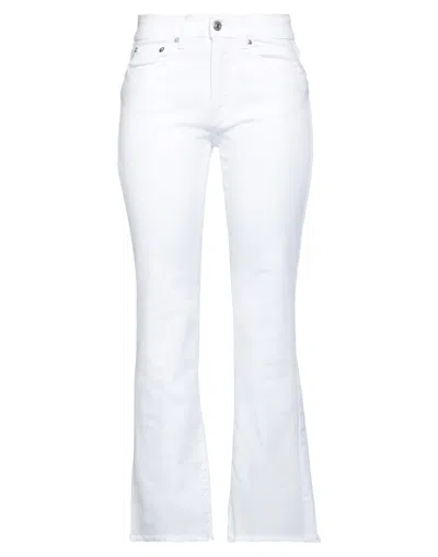 ROY ROGERS ROŸ ROGER'S WOMAN PANTS WHITE SIZE 24 COTTON, ELASTANE