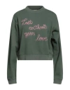 Roy Rogers Roÿ Roger's Woman Sweatshirt Dark Green Size Xl Cotton In Green