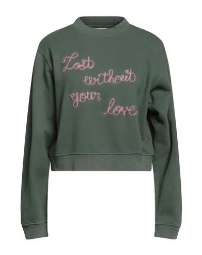 Roy Rogers Roÿ Roger's Woman Sweatshirt Dark Green Size Xl Cotton