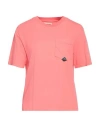 Roy Rogers Roÿ Roger's Woman T-shirt Salmon Pink Size L Cotton In Pink