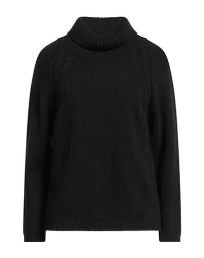 Roy Rogers Roÿ Roger's Woman Turtleneck Black Size M Wool, Viscose, Polyamide, Cashmere