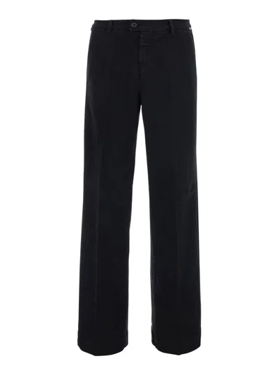 Roy Rogers Roy Roger's Women's Denim Jeans With Button & Zip Front Closure In Black