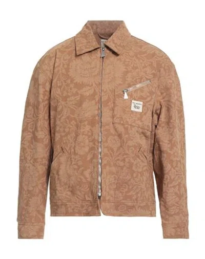 Roy Rogers Roÿ Roger's X Dave's New York Man Jacket Camel Size Xl Cotton